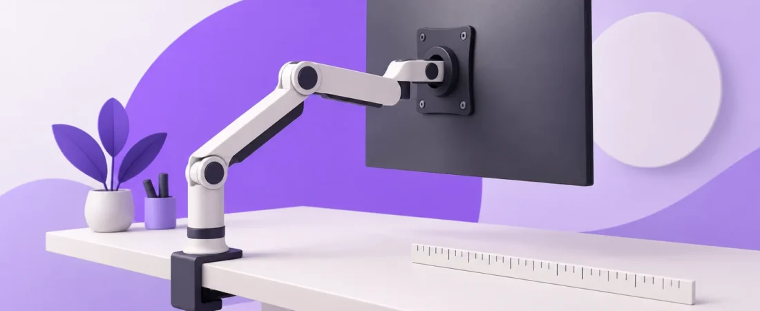 Monitor Arms for a Shallow Desk Against a Wall: Measure Folded Depth First